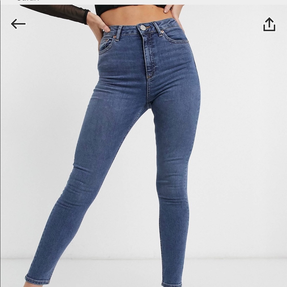 ASOS DESIGN high rise Ridley skinny jeans